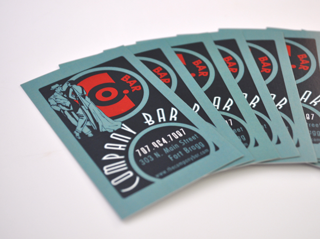 Company Bar Business Cards and Poster